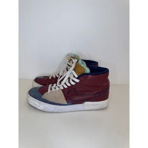 Nike Zoom Blazer Mid Edge SB Team Red Navy High Top Sneakers Size 8